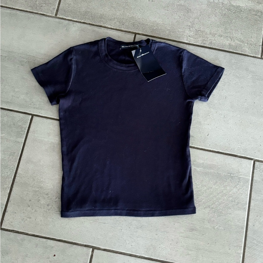 navy blue brandy melville t shirt
